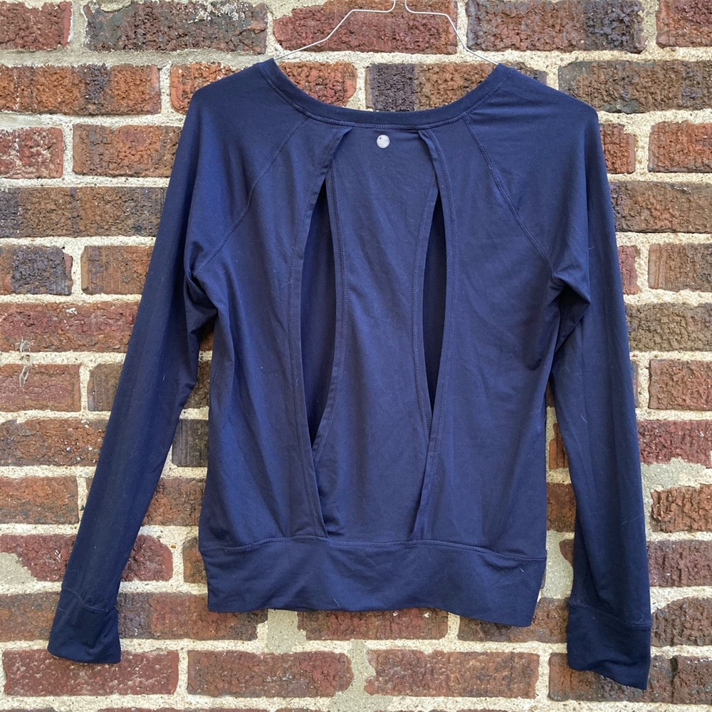 Cutout open back Yogalicious long sleeve athletic/athleisure/activewear/yoga top
